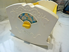 Fisher Price 1984 Vintage Rocking Musical Cot Baby Doll Crib Bed all working.