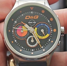 genuine D&G  Men's DW0209 Codename Collection Chronograph Black Dial Watch