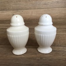Wedgwood Vintage EDME Salt & Pepper Ceramic Beige Shakers