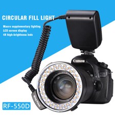 New Macro LED Ring Flash Light RF 550D For Nikon Canon Olympus Fuji DSLR Cameras