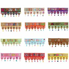Indian Multicolor Vintage Patchwork Embroidery Toran Door Valance Wall Hanging