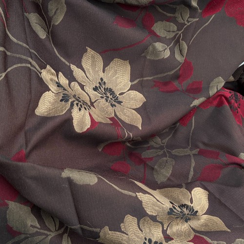 Modern red cream floral - modern,