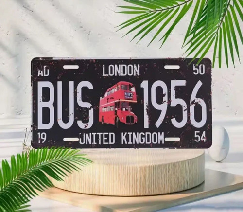 Retro london red bus - retro, united