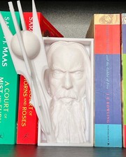 Saruman Bookend 3D Printed Lord of the Rings Wizard Decor – White Wizard Shelf 