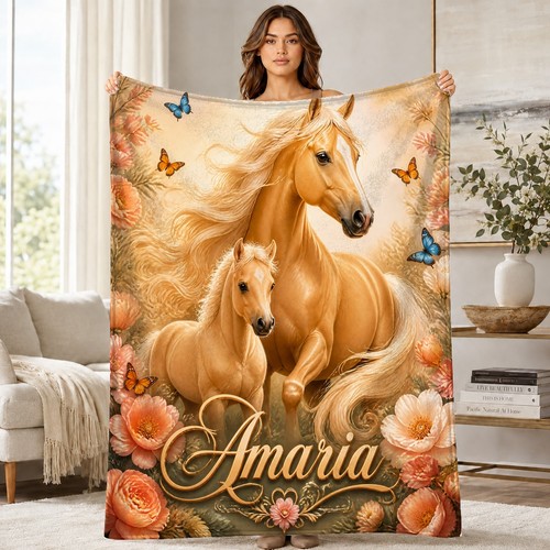 Palomino mare and - mare, coral