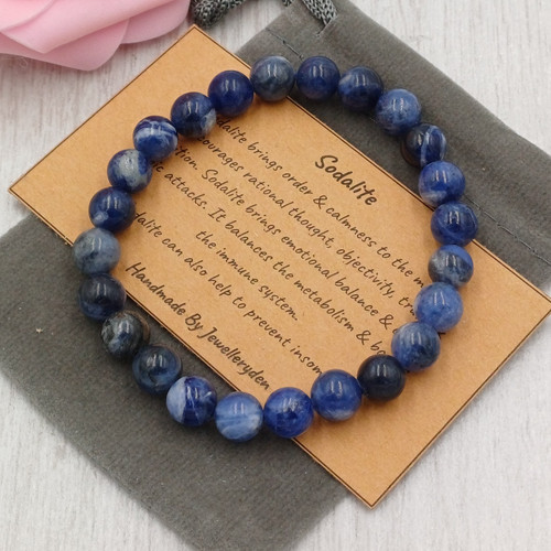 African sodalite bracelet - african,