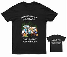Camping T Shirt Drunkest Bunch of assoles Funny Camping Mens Shirt caravan