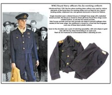 WW2 Royal Navy officers 5a battle dress uniform. serge wool all sizes new Repro