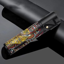 HONEST Metal Torch Lighter – Windproof Butane, Grinding Wheel Ignition Design