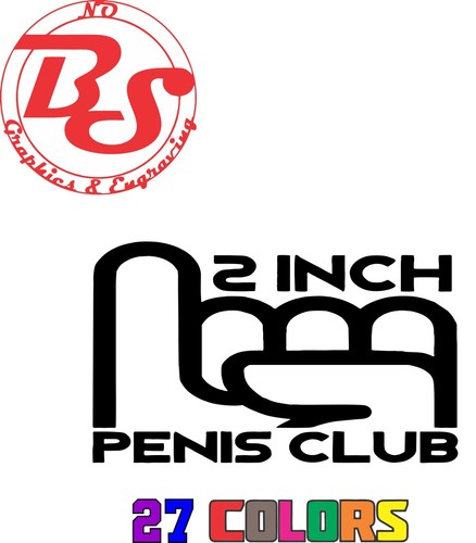 Inch penis club decal - penis, window