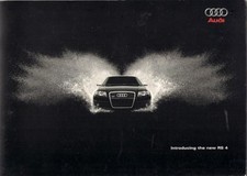 Audi RS4 4.2 V8 Saloon 2005-2006 UK Market 30pp Sales Brochure A4