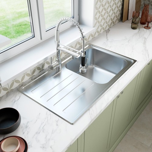 Stainless steel single bowl - steel,