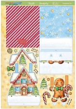 Hunkydory CHRISTMAS POP-UP STEPPER CARD ~ GINGERBREAD JOY (Makes 1 5"x 5" Card)