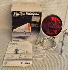 Retro Philips Infraphil HP3609/S Health Lamp In Original Box - Tested Working