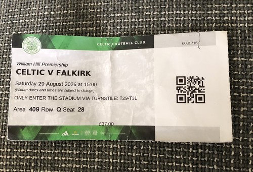 Full used celtic - v, falkirk