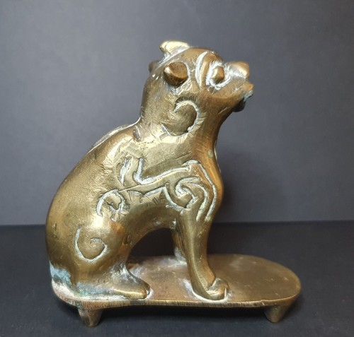 Antique chinese brass foo - chinese, dog