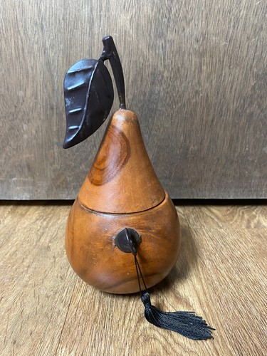 Vintage pear shape wood - pear-shape,