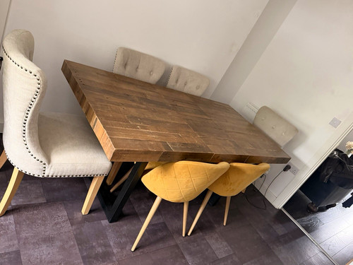 Rectangular dark wood dining - rectangular,