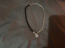 Thomas Sabo Charm Necklace Sterling Silver Imitation Sandstone Beads 45cm