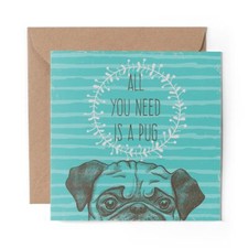 1 x Blank Greeting Card Cute