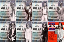 Multi-Listing Live Aid concert ticket music nostalgia retro metal plaques signs