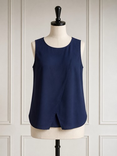 Gok wan navy wrap front - wan,