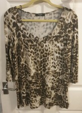 GEORGE / ASDA MODA Ladies Top Size 14 Animal Print