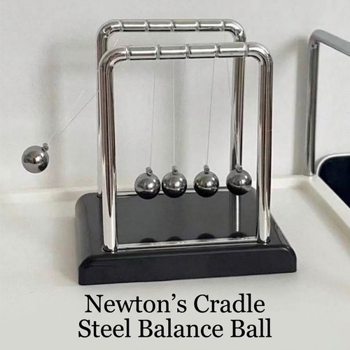 Newton cradle steel - steel, balance