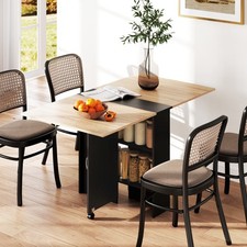 Mobile drop leaf dining table - leaf,
