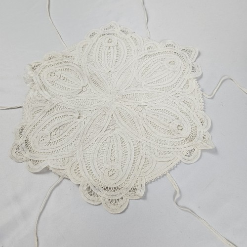 Vintage belgium linen lace - linen,