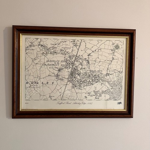 Framed map trafford road - of,