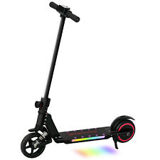 SPORTNOW Folding Electric Scooter w/ LED Lights and Display, Black