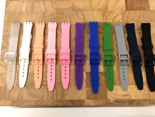Premium Silicon Watch Straps to suit Swatch Gents Plastic Standard size Watch
