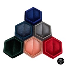 Plush hexagonal velvet - plush, ring