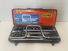 Vintage Elora LSZ Socket Set 1/2" Drive AF Whit West Germany Complete