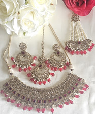 asian jewellery set gold red