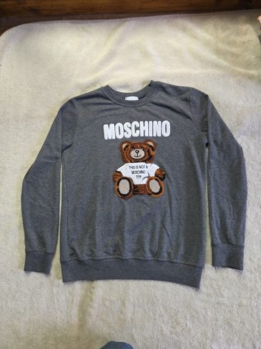 Moschino grey sweatshirt with - moschino,