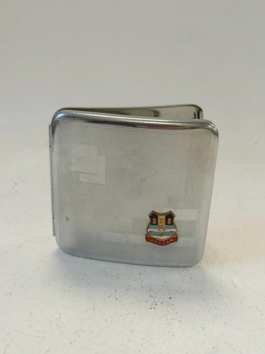 Vintage white metal cigarette - vintage,