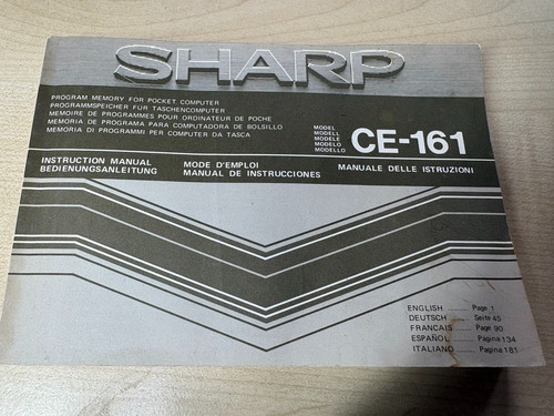 Sharp pocket computer model - pocket,