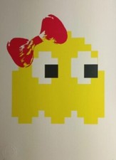 Rare print GHOST INVADER embossed numbered Signed,Dismaland,Banksy,Death NYC