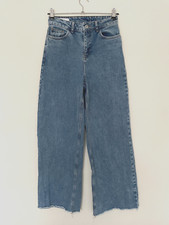 Collusion 007 Wide Leg Jeans Light Blue Flare High Waisted Womens W26 L32