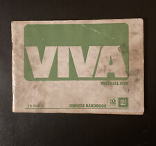 Vauxhall Viva Owners handbook