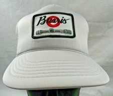 Vintage Burris Optics Logo Patch Baseball Hat Cap Foam Mesh Rifle Scope Gray