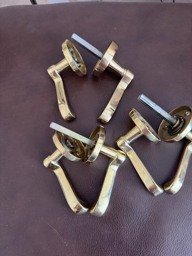 Pairs brass door handles - of,