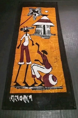 African hand dyed batik - dyed, fabric