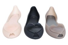 WOMEN LADIES FLAT PEEP TOE CASUAL JELLY BOW SLIP ON BALLERINA SHOES SIZE 3-8