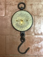 Vintage Brass Faced Salter’s Spring Balance Scale Silvesters Patent Weigh 112lb