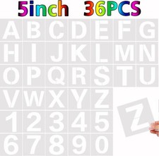 36 Pcs 5 Inches Large Alphabet