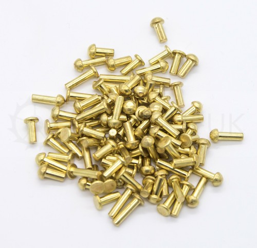 100x assorted brass - brass, rivets