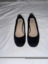 Black Suede Ballet Flats with